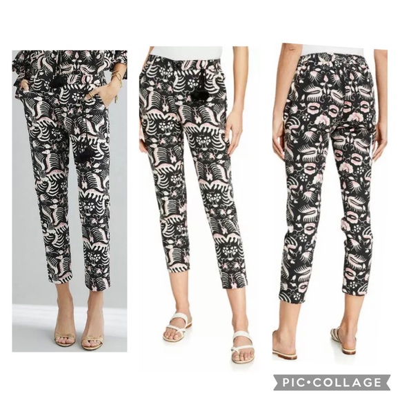 FIGUE NET-A-PORTER Women’s ZULU Cropped Printed GLOBAL COLLECTION Pants XS
